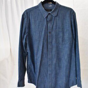 BR Factory - Long-Sleeve Denim Button-Down -- Large